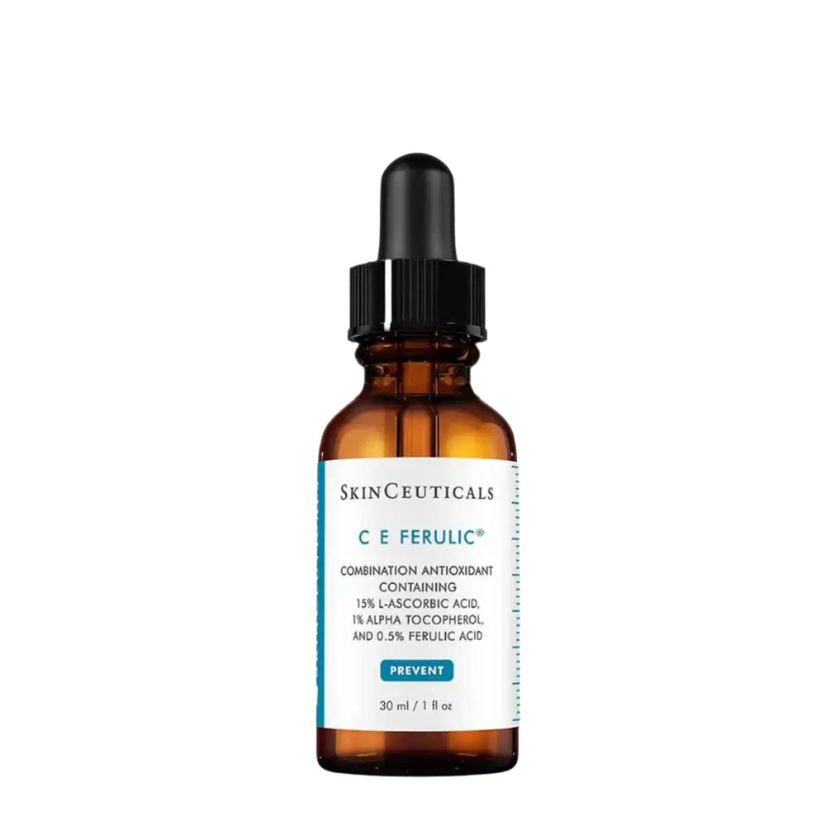 SkinCeuticals C E Ferulic dropper bottle with Allure Best of Beauty Hall of Fame award on a white background